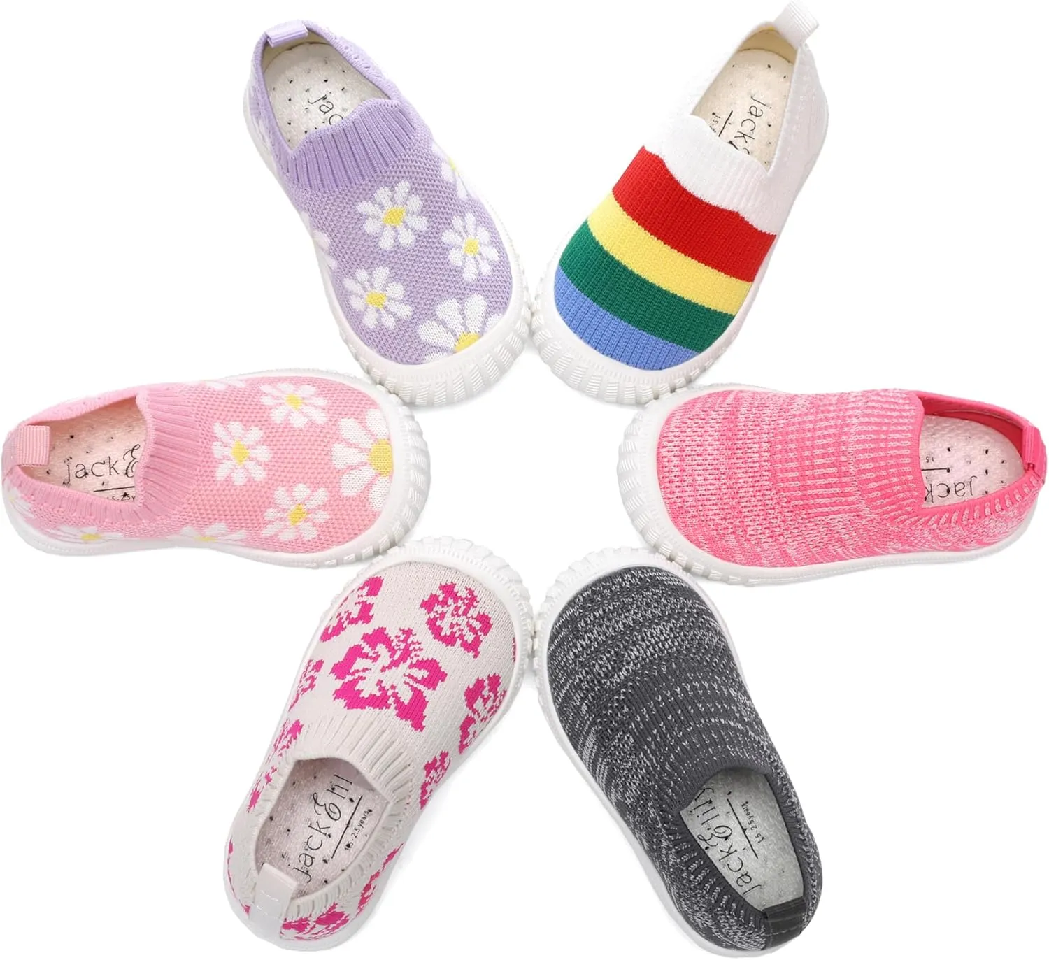 Jack & Lily Socks & Canvas Sneakers for Kids- Breathable Toddler Shoes with Non-Slip Sole for Confident Steps- Kids Shoe for Comfort, Support & Daily Play- Baby Sneakers Keep Little Feet Happy All Day