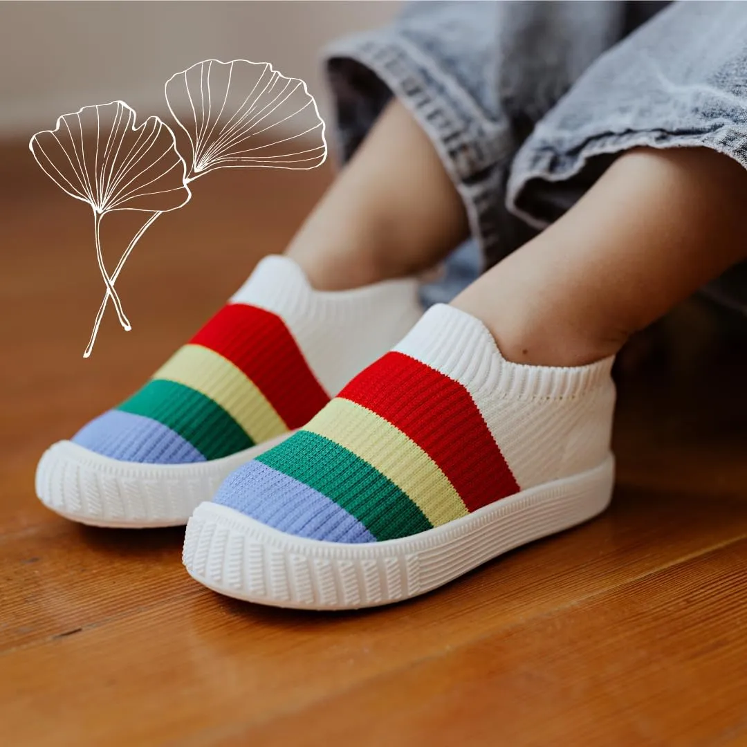 Jack & Lily Socks & Canvas Sneakers for Kids- Breathable Toddler Shoes with Non-Slip Sole for Confident Steps- Kids Shoe for Comfort, Support & Daily Play- Baby Sneakers Keep Little Feet Happy All Day