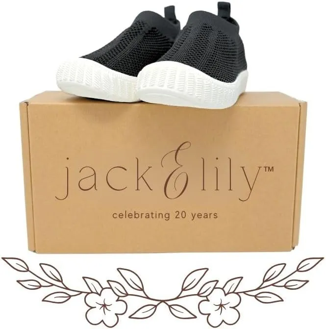 Jack & Lily Socks & Canvas Sneakers for Kids- Breathable Toddler Shoes with Non-Slip Sole for Confident Steps- Kids Shoe for Comfort, Support & Daily Play- Baby Sneakers Keep Little Feet Happy All Day