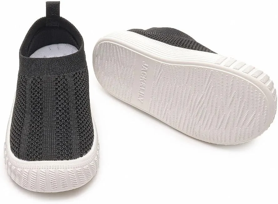 Jack & Lily Socks & Canvas Sneakers for Kids- Breathable Toddler Shoes with Non-Slip Sole for Confident Steps- Kids Shoe for Comfort, Support & Daily Play- Baby Sneakers Keep Little Feet Happy All Day