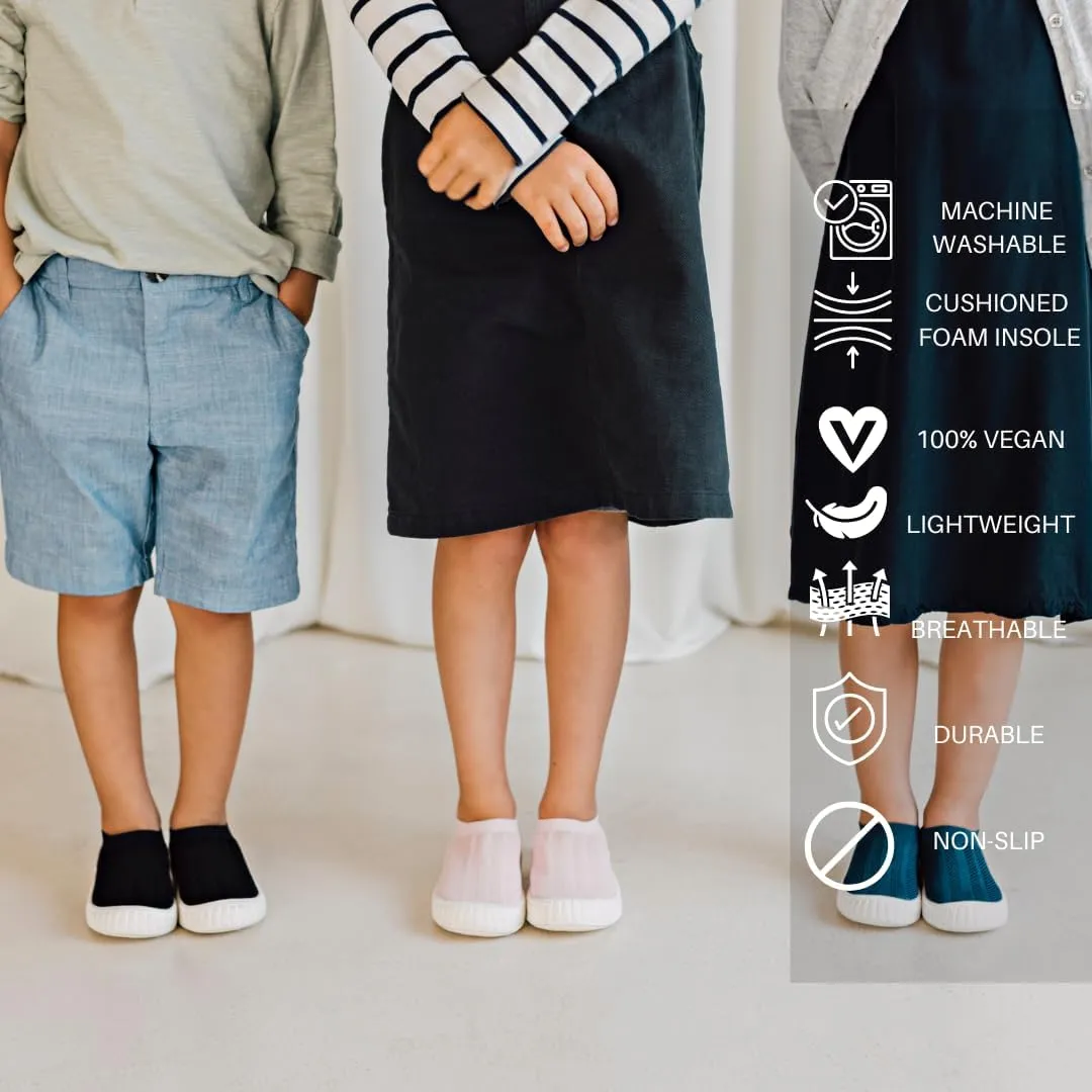 Jack & Lily Socks & Canvas Sneakers for Kids- Breathable Toddler Shoes with Non-Slip Sole for Confident Steps- Kids Shoe for Comfort, Support & Daily Play- Baby Sneakers Keep Little Feet Happy All Day
