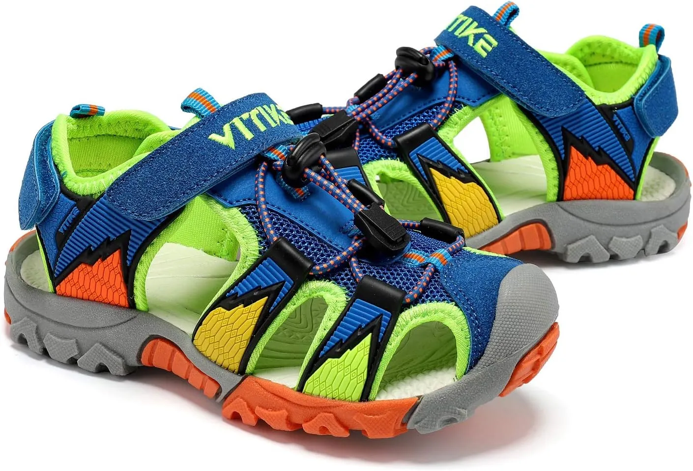 JMFCHI Boys Girls Sports Sandals Summer Kids Closed Toe Outdoor Sandals Athletic Water Shoes Sandals Child Pool Beach Sandals Quick Drying Slip Resistant