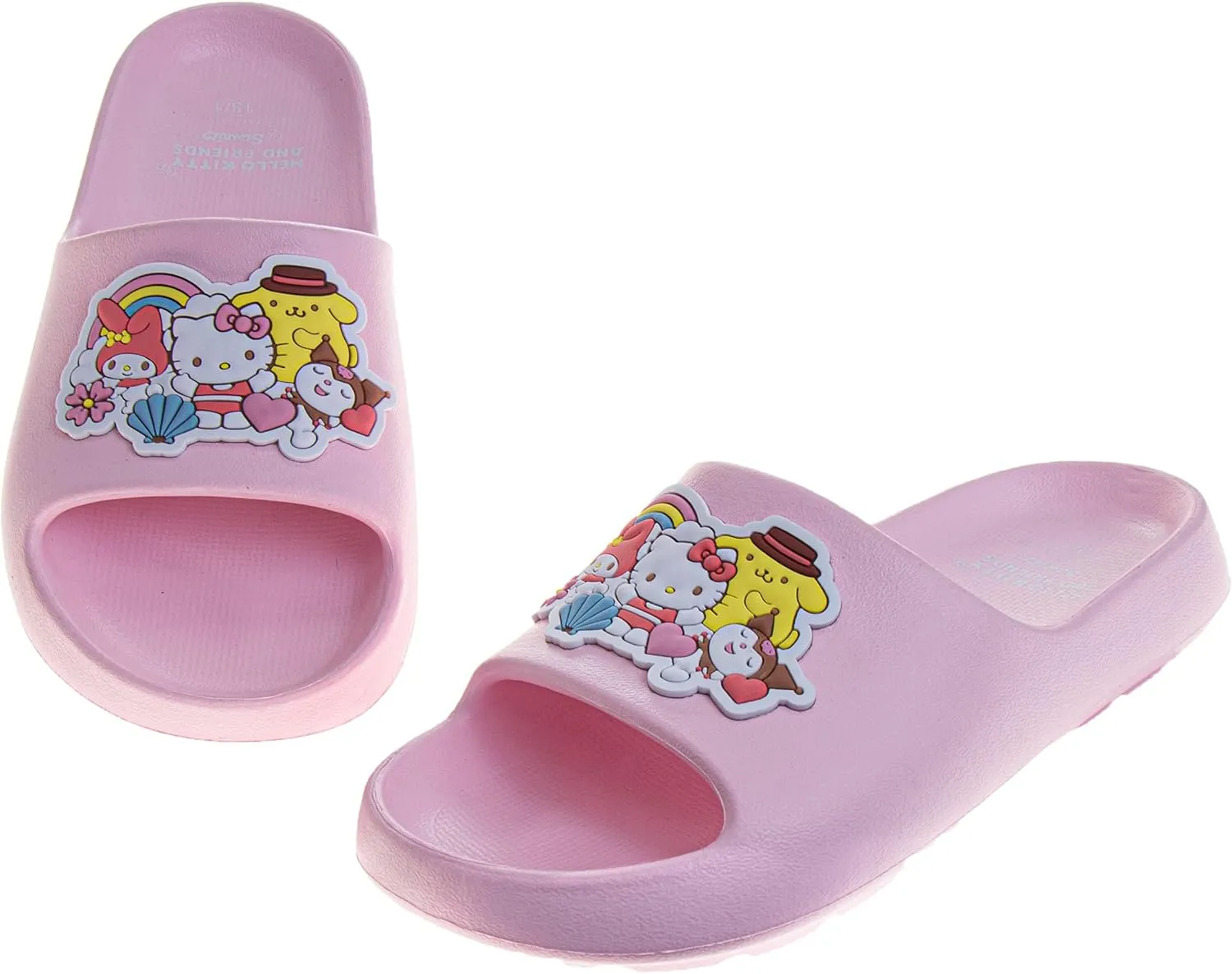 Josmo Sanrio Hello Kitty Slides Open Toe Sandals - Summer Beach Water Pool Shoes (sizes: Little Kid/Big Kid - Adults)