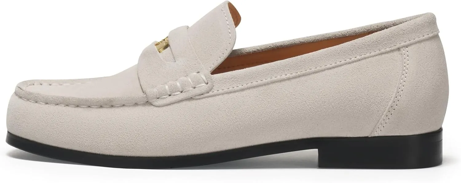 Journey West Suede Tassel Loafer for Women Slip-on Belgian Penny Loafers Shoes for Women in Many Colors