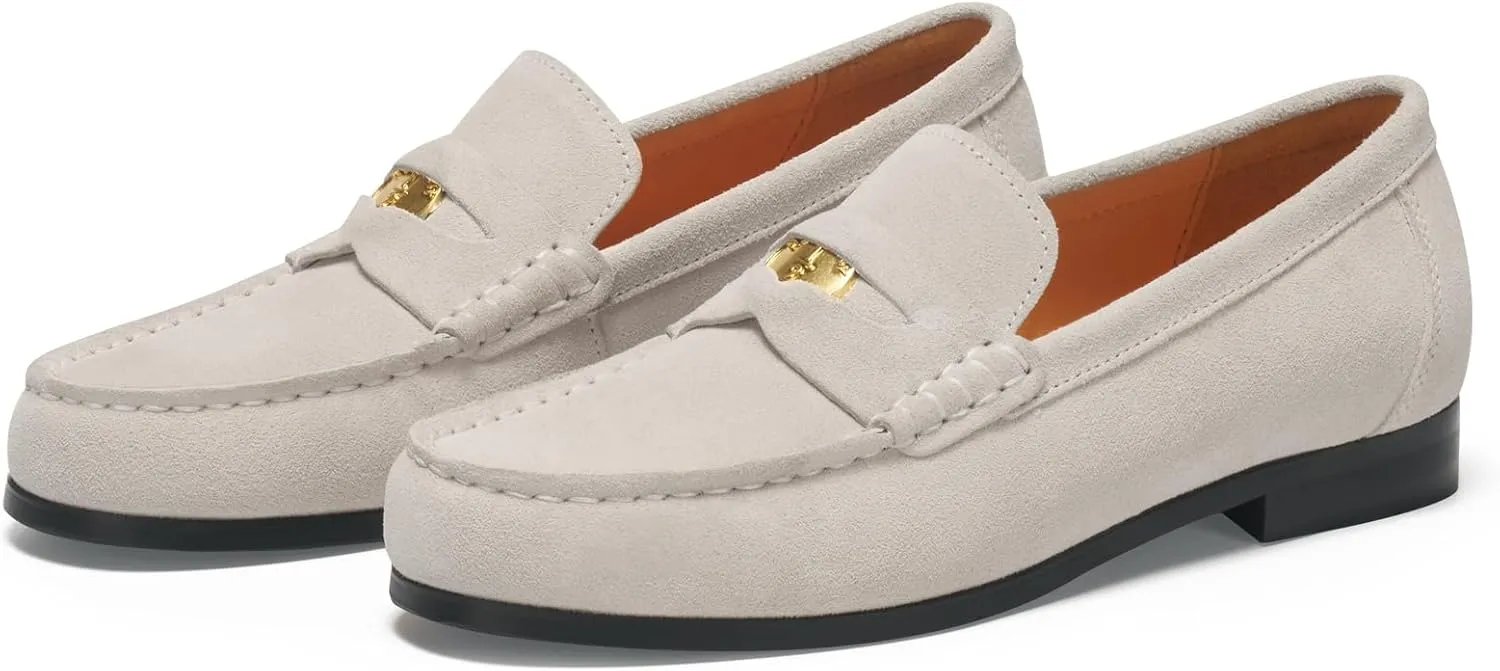 Journey West Suede Tassel Loafer for Women Slip-on Belgian Penny Loafers Shoes for Women in Many Colors