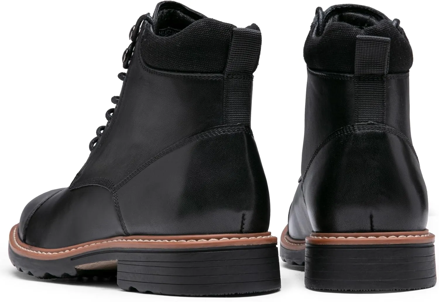 Jousen Mens Chukka Boots Leather Dress Boots for Men Retro Ankle Boots Mens High Top Boots