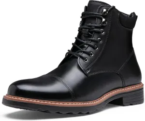 Jousen Mens Chukka Boots Leather Dress Boots for Men Retro Ankle Boots Mens High Top Boots