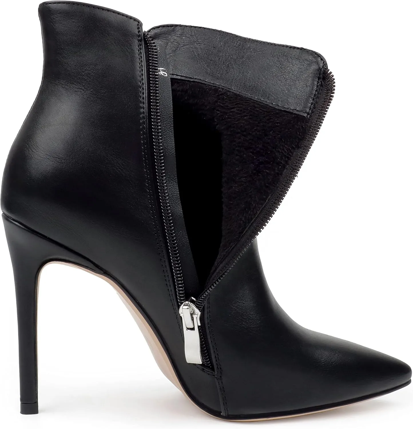 JOY IN LOVE Women's Ankle Boots 4 inch Stiletto High Heels Pointed Toe Zipper Boots