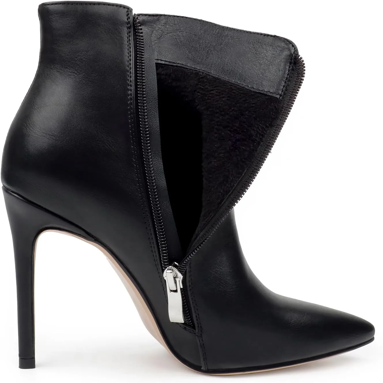 JOY IN LOVE Women's Ankle Boots 4 inch Stiletto High Heels Pointed Toe Zipper Boots