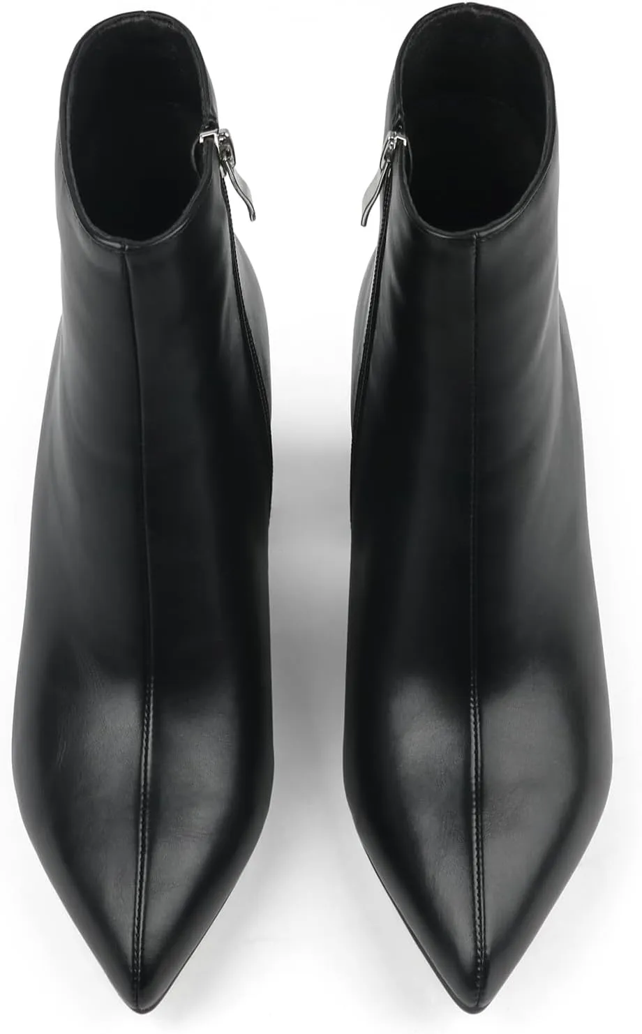 JOY IN LOVE Women's Ankle Boots Chunky Block Heel Pointed Toe Zipper Boots