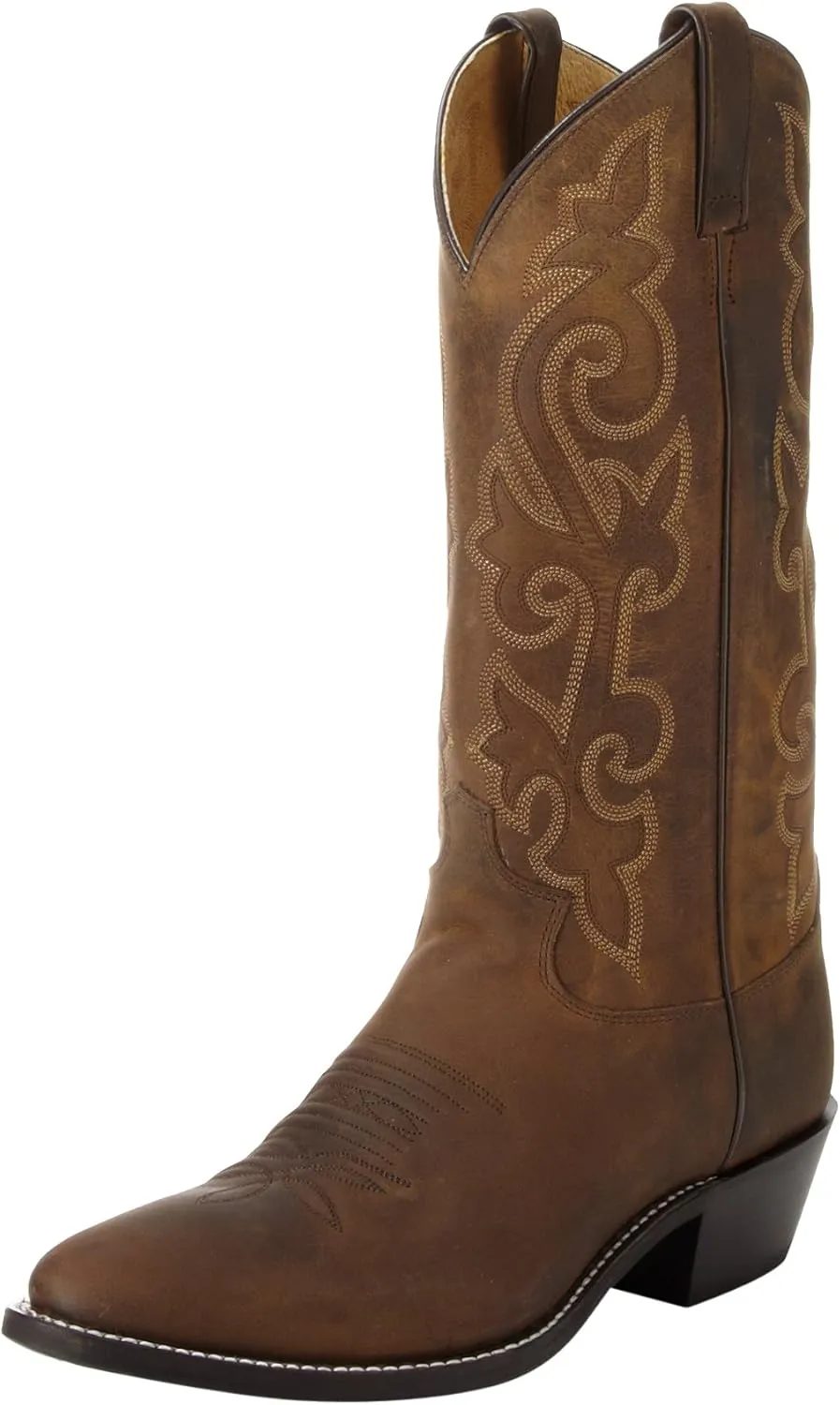 Justin Buck 13" Cowboy Boots for Men - Durable Premium Full-Grain Leather Round Toe Western Boots Build with Cushioned Insole & Full Welt Construction, Bay Apache - 9.5 D