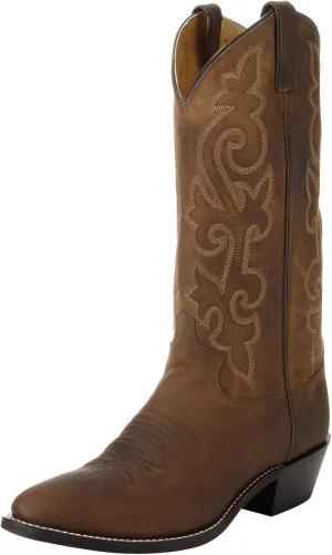 Justin Buck 13" Cowboy Boots for Men - Durable Premium Full-Grain Leather Round Toe Western Boots Build with Cushioned Insole & Full Welt Construction, Bay Apache - 9.5 D