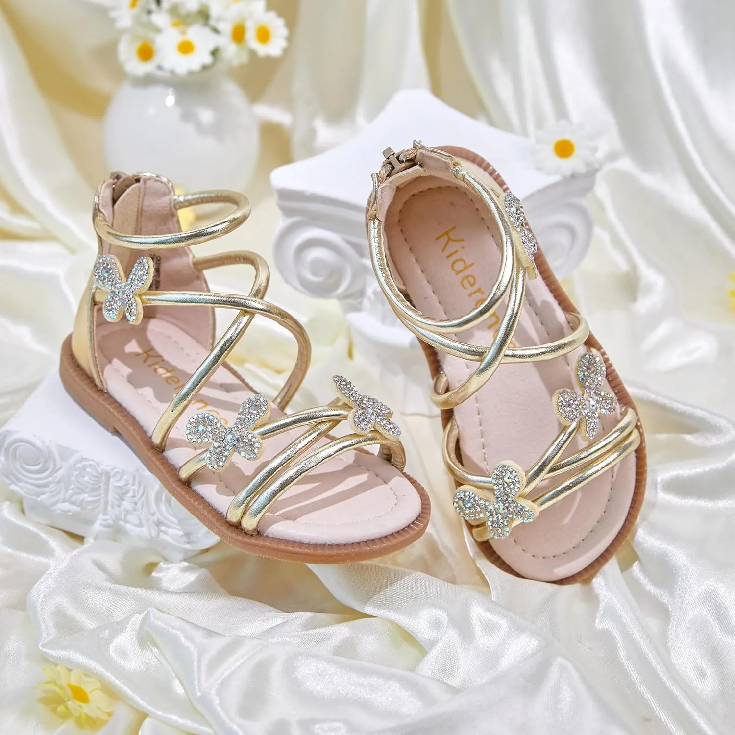 Kiderence Toddler Girls Sandals Little Girls Kids Summer Shoes Toddler Sandals