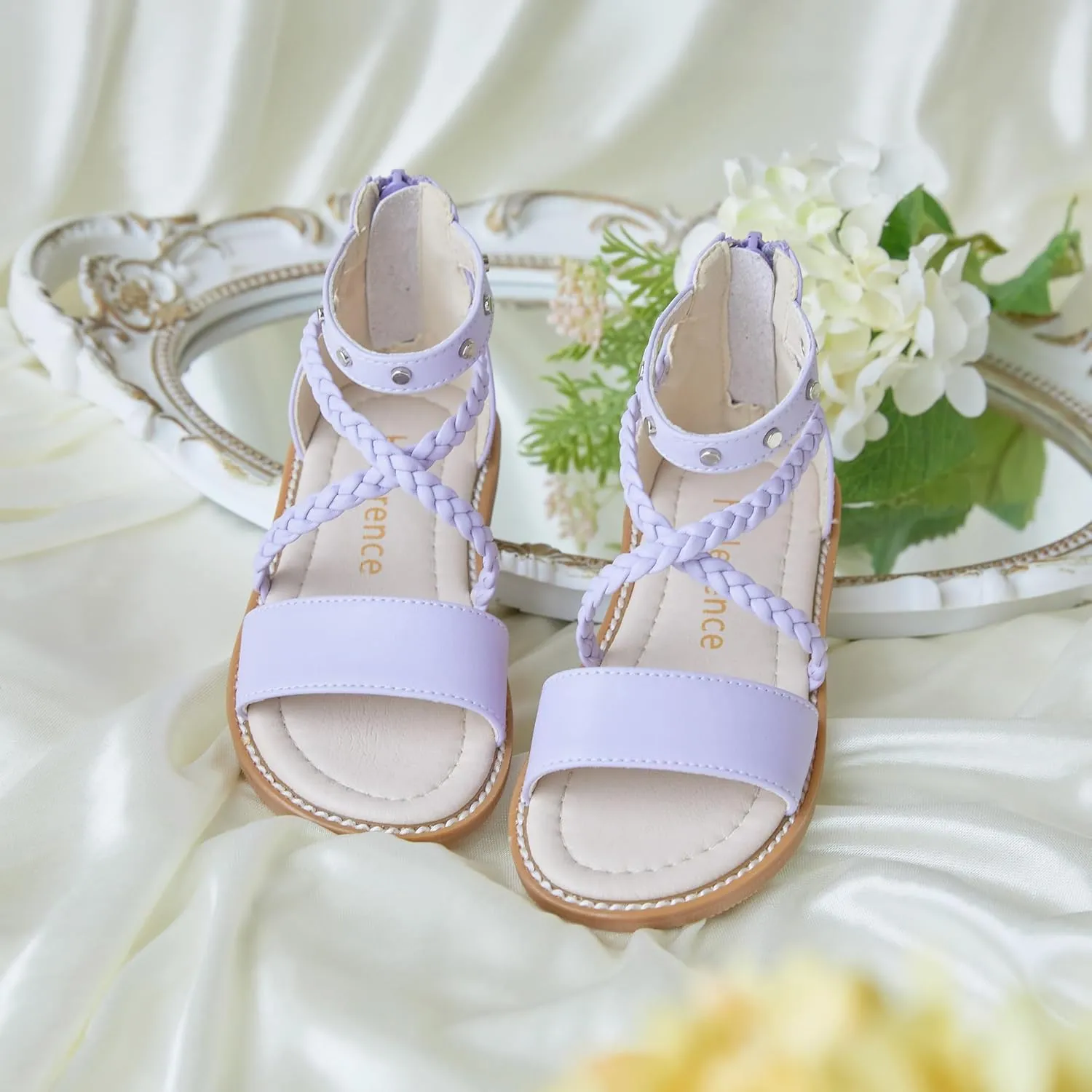 Kiderence Toddler Girls Sandals Little Girls Kids Summer Shoes Toddler Sandals