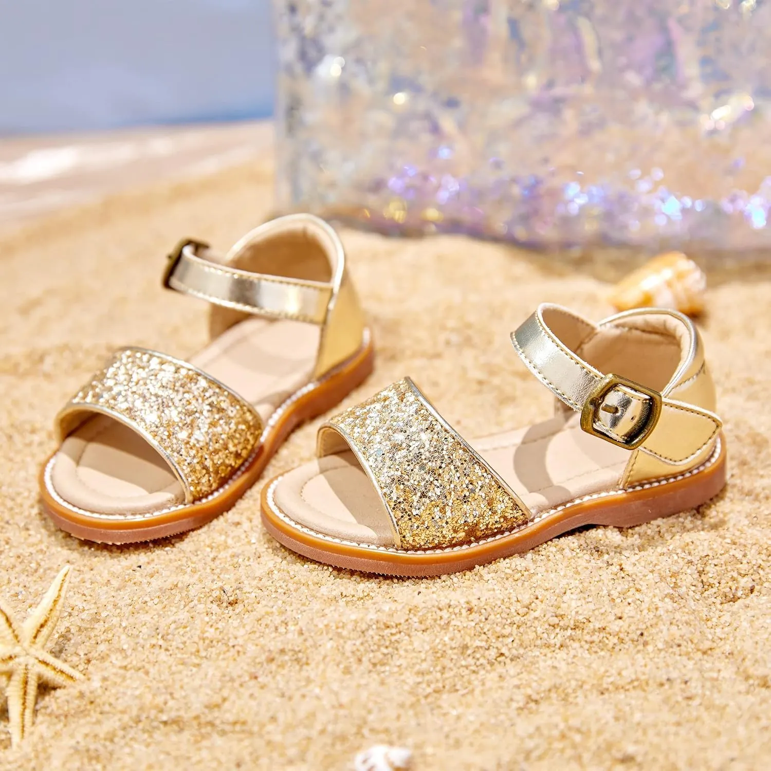 Kiderence Toddler Girls Sandals Little Girls Kids Summer Shoes Toddler Sandals