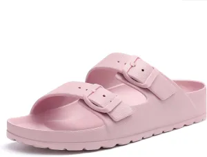 KIDMI Women's Comfortable EVA Sandals with Medium Arch Support, Adjustable Buckle Summer Beach Slide Sandal