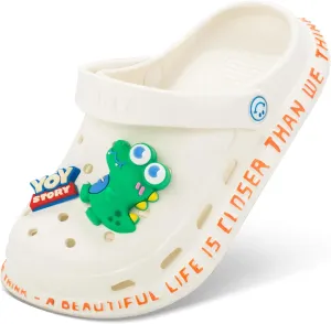 Kid's Clogs Slides Boys Girls Slippers Beach Sandals Garden Shoes with Cute 3D-DIY Decorations(Toddler/Little/Big Kids)