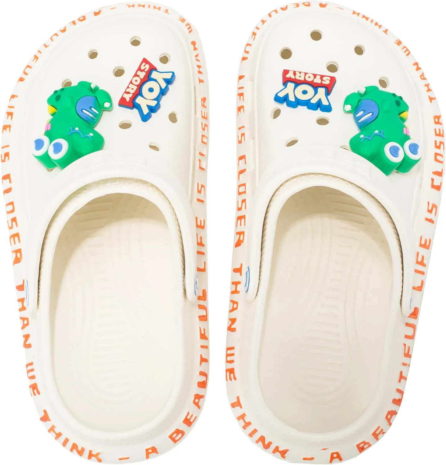 Kid's Clogs Slides Boys Girls Slippers Beach Sandals Garden Shoes with Cute 3D-DIY Decorations(Toddler/Little/Big Kids)