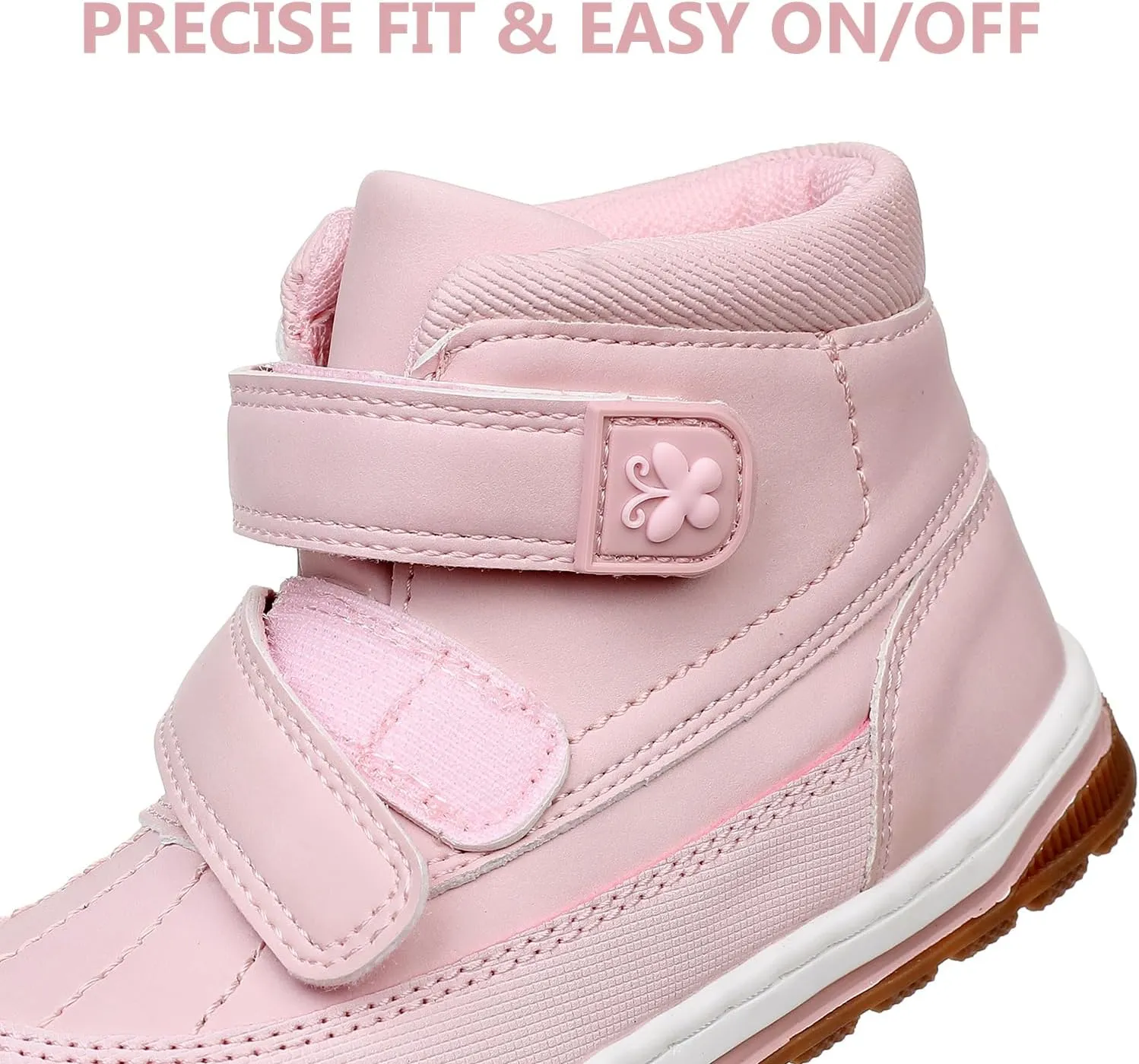 Kids Toddler Boots Boys Girls Fall Water-Resistant Strap Outdoor Ankle Boots(Toddler/Little Kid)