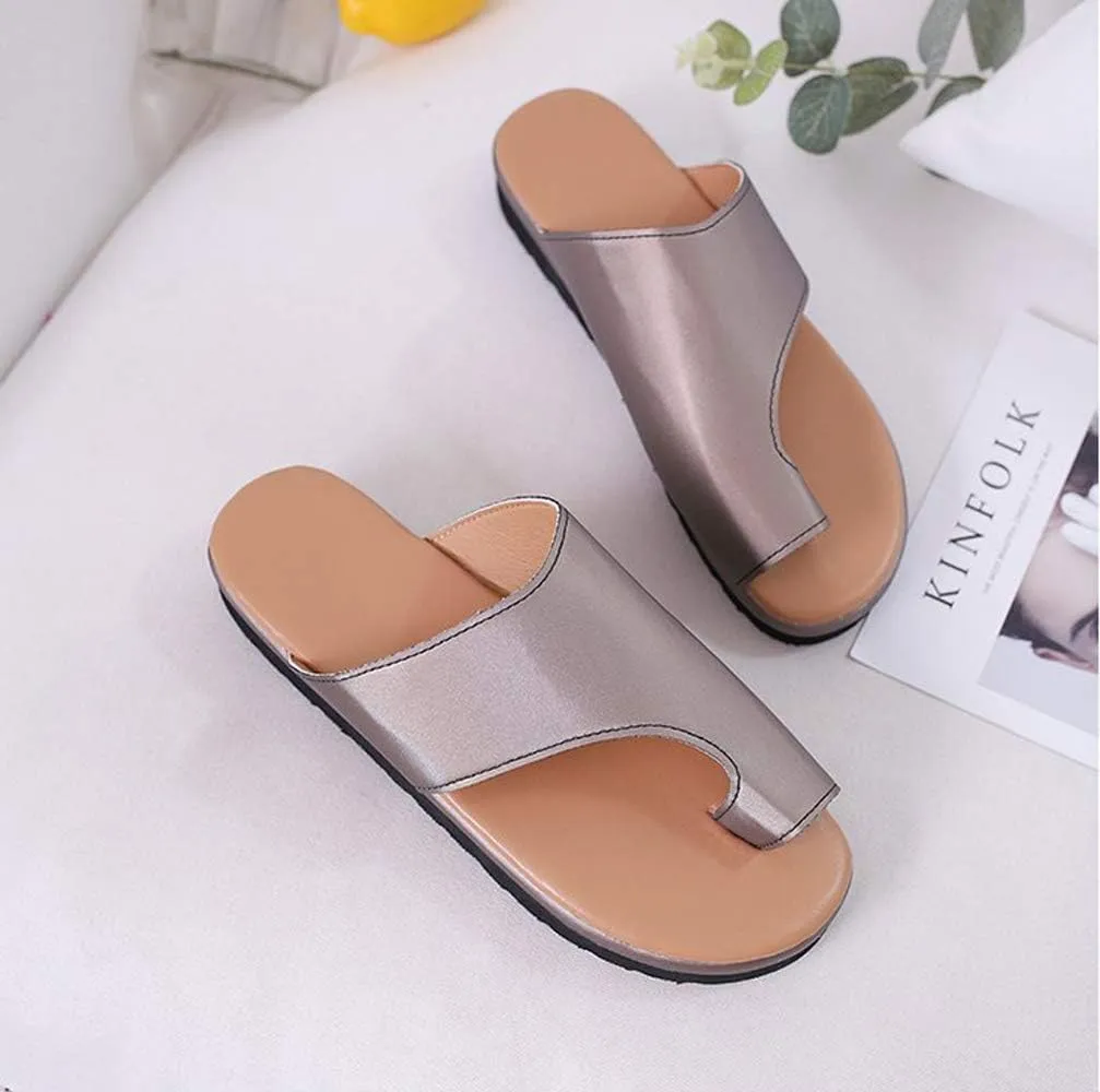 KINOW Women Bunion Sandals Platform Wedge Slippers Orthopedic Flip Flops Summer Shoes