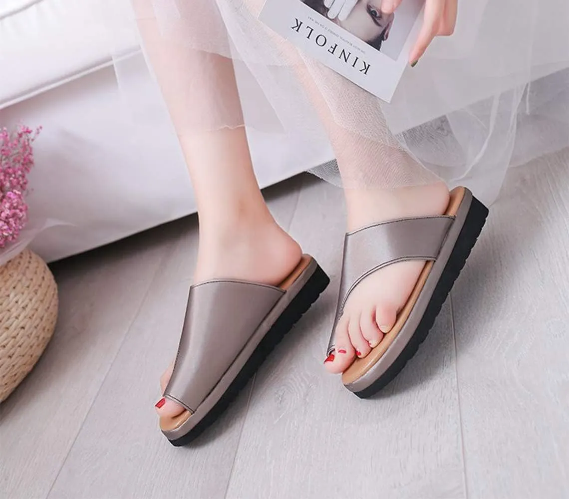 KINOW Women Bunion Sandals Platform Wedge Slippers Orthopedic Flip Flops Summer Shoes