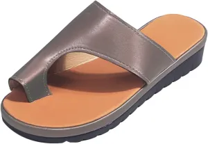 KINOW Women Bunion Sandals Platform Wedge Slippers Orthopedic Flip Flops Summer Shoes