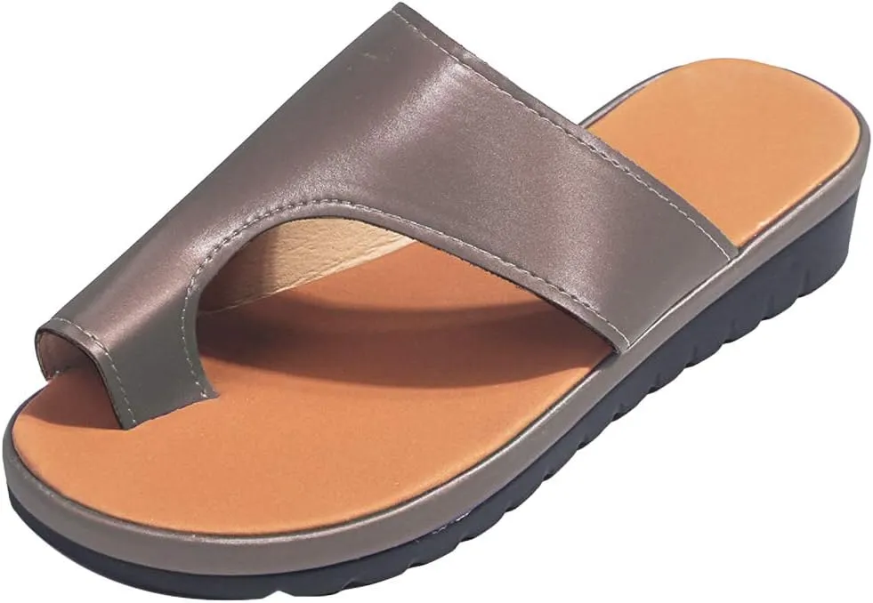 KINOW Women Bunion Sandals Platform Wedge Slippers Orthopedic Flip Flops Summer Shoes