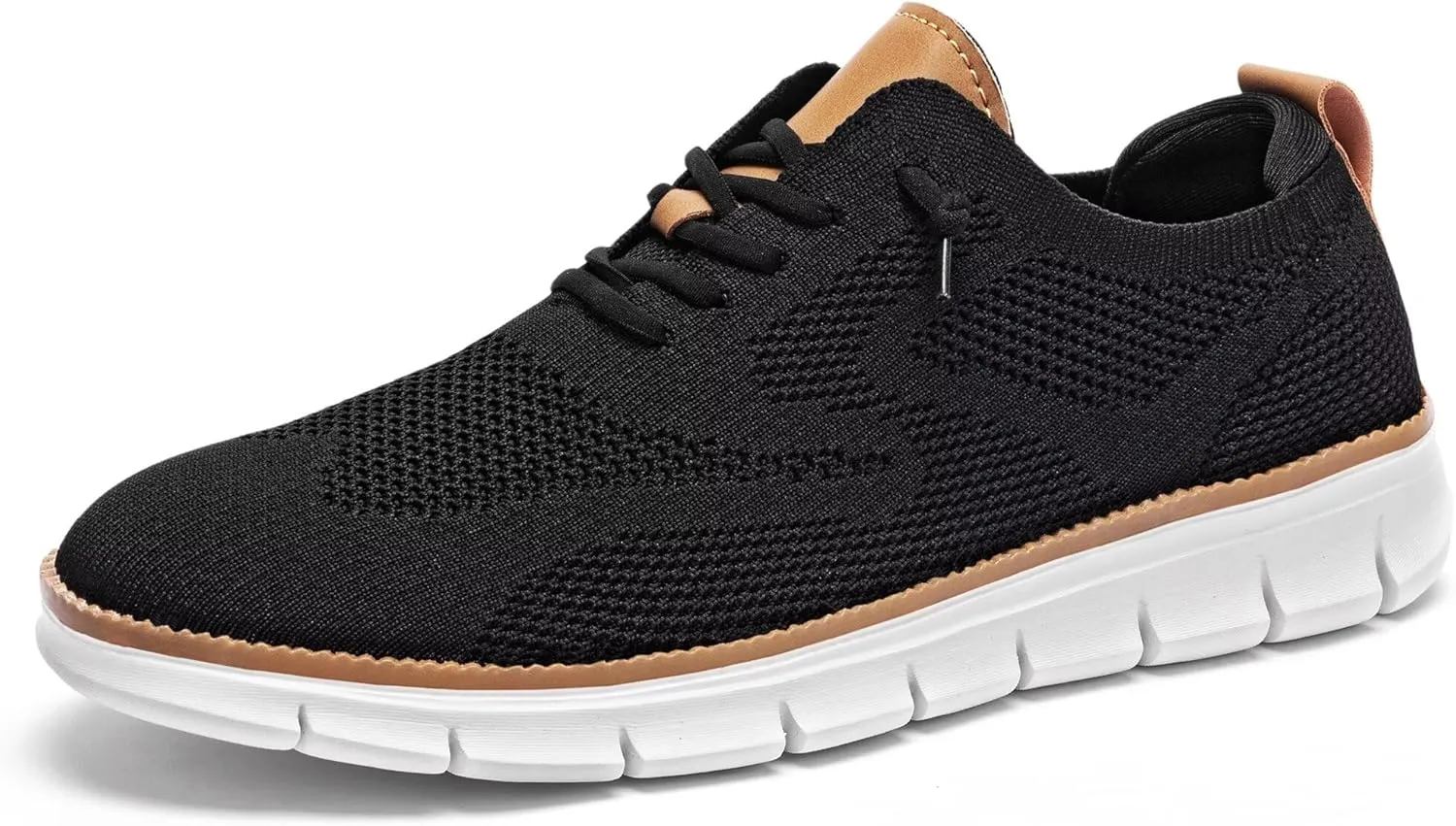 Kundork Men's Casual Dress Shoes Comfort Walking Shoes Mesh Knit Lightweight Breathable Sneakers