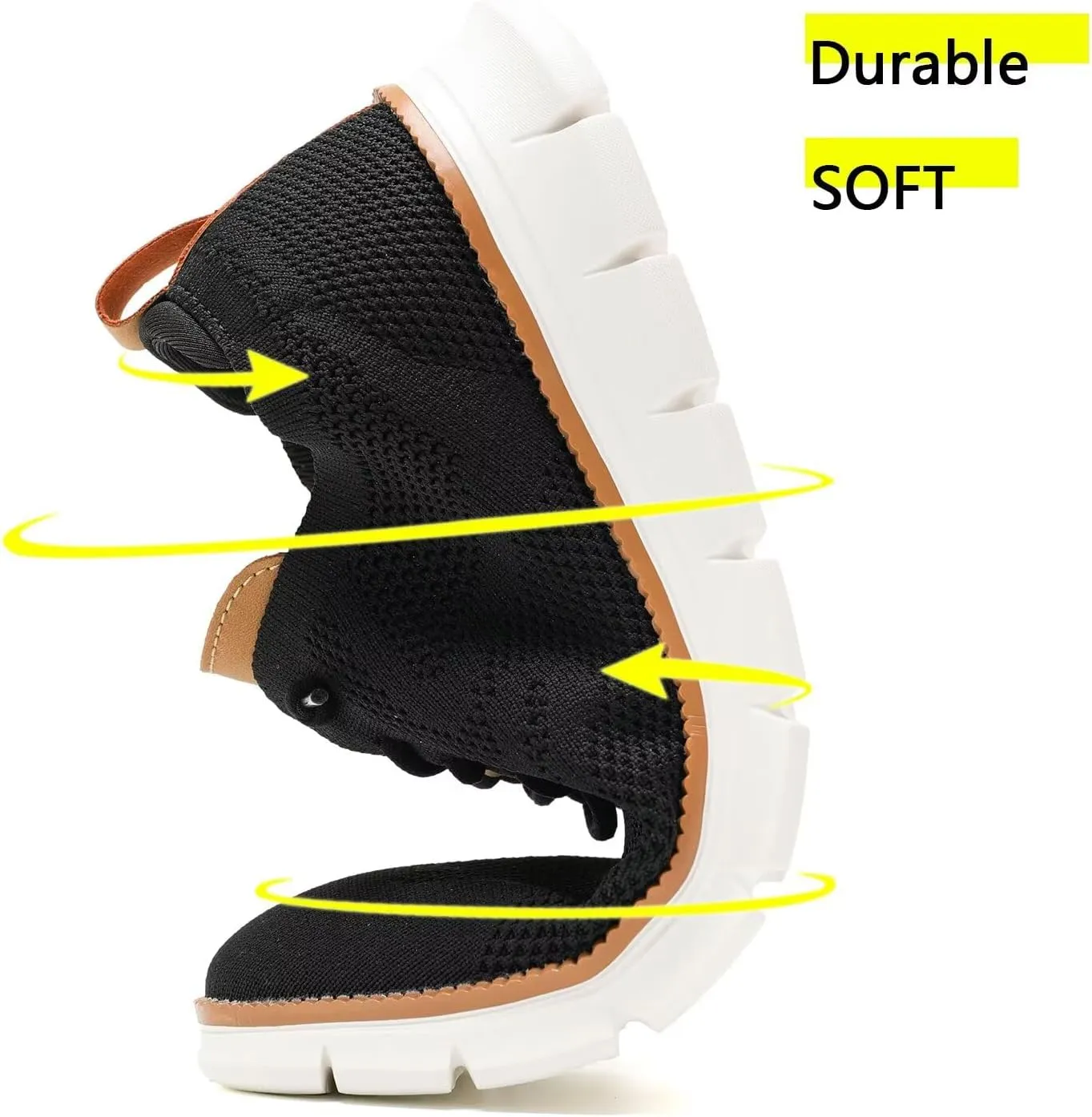 Kundork Men's Casual Dress Shoes Comfort Walking Shoes Mesh Knit Lightweight Breathable Sneakers