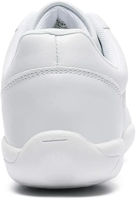LANDHIKER Cheer Shoes Girls White Dance Shoes Youth Cheerleading Sports Training Athletic Comfortable Shoes Flats Girl