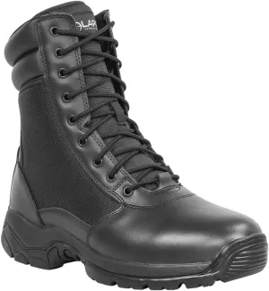 LAPG Women's Core 8" Tactical Side-Zip Duty Boots, Slip-Resistant, Lightweight, Breathable, Durable Footwear for Work and Outdoor Adventures, Black