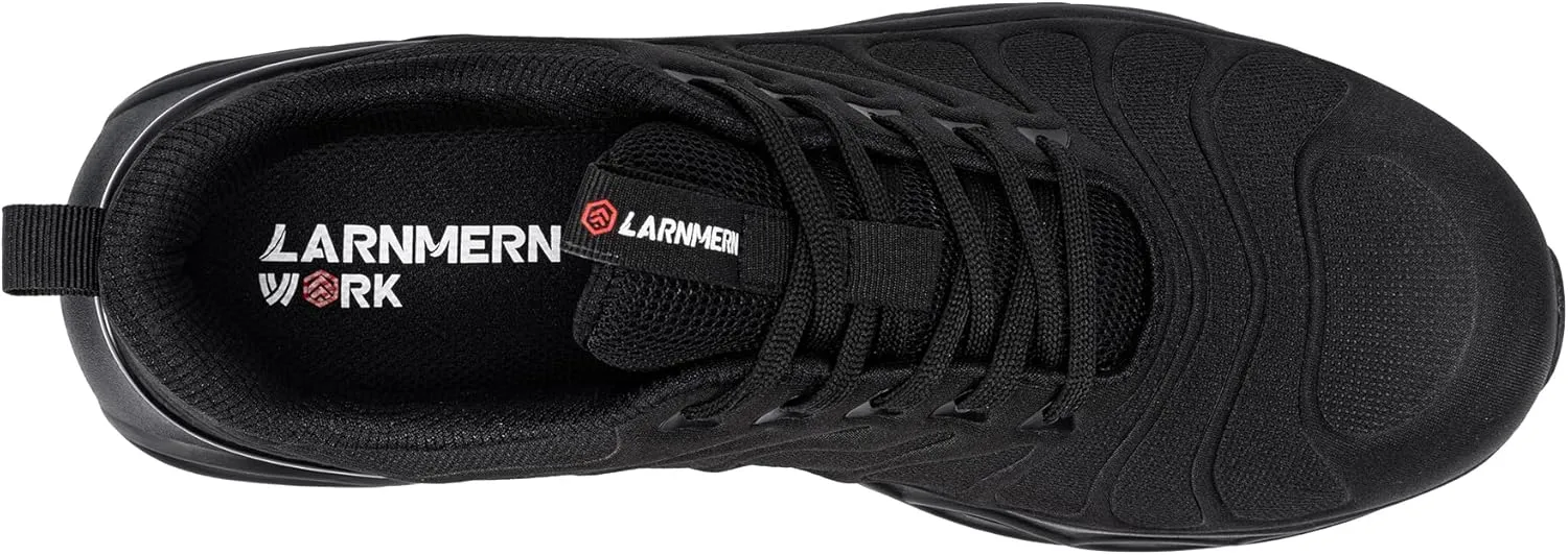 LARNMERN Steel Toe Shoes for Men Women Wide Lightweight Safety Sneakers Comfortable Safety Shoes Colorful Tennis Work Shoes