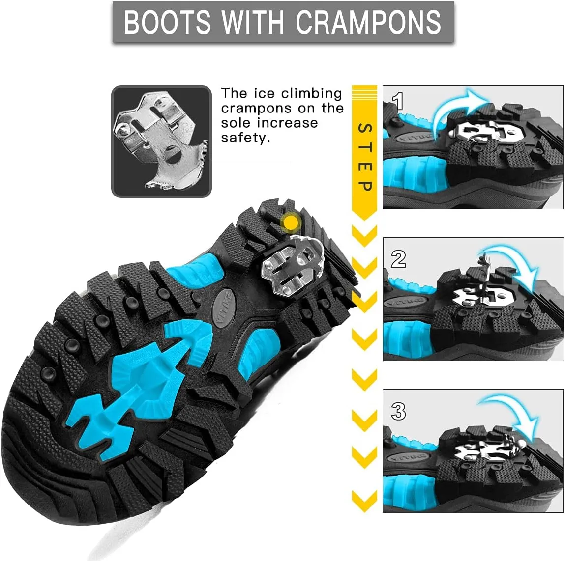Littleplum Boys Snow Boots Winter Waterproof Antiskid Boots Hiking Outdoor Shoes Booties for Unisex Kids (Little Kid/Big Kid)