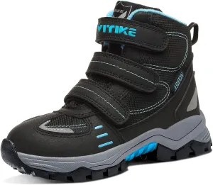 Littleplum Boys Snow Boots Winter Waterproof Antiskid Boots Hiking Outdoor Shoes Booties for Unisex Kids (Little Kid/Big Kid)