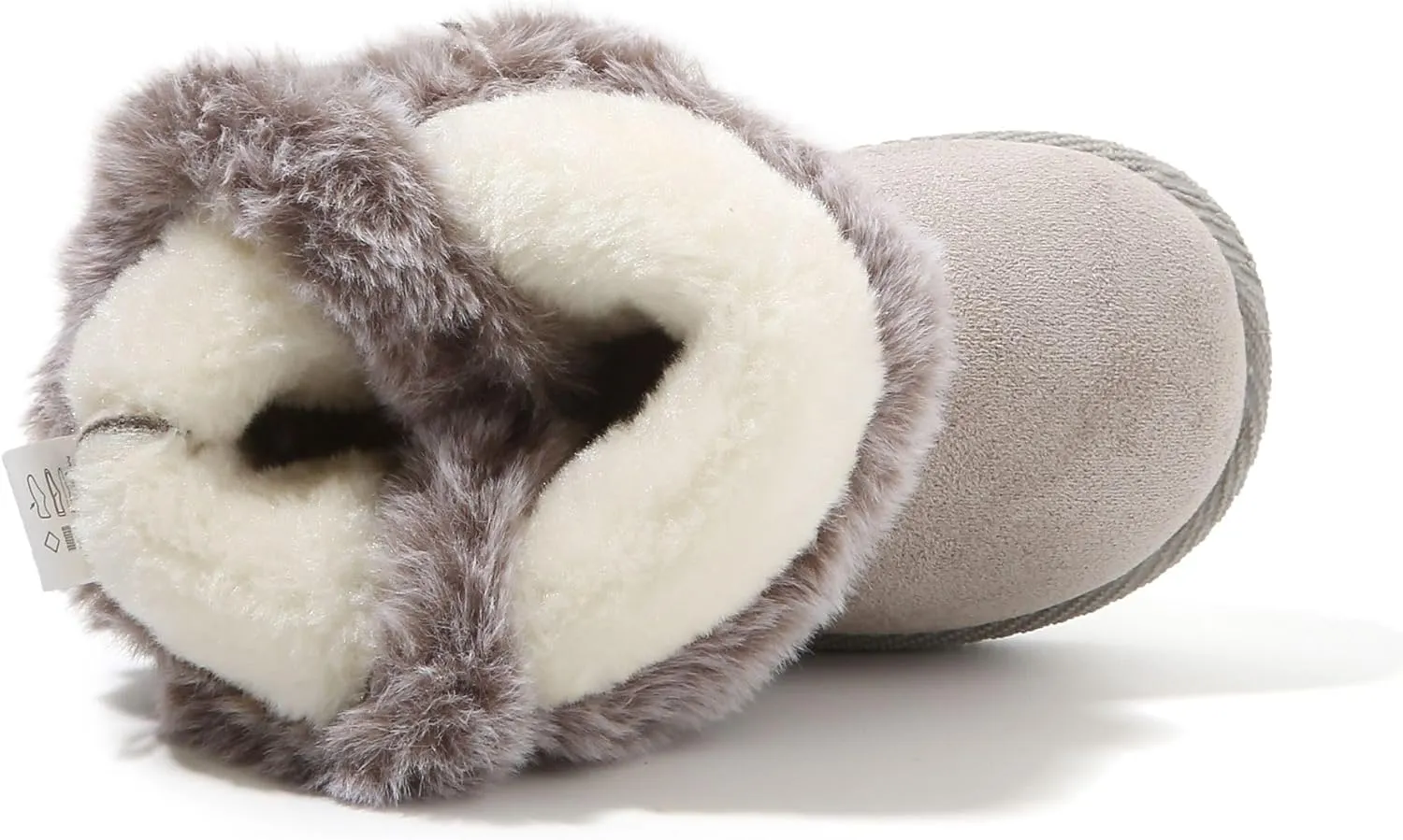 LONSOEN Kids Girls Boys Winter Warm Boots Suede Lightweight Faux Fur Lined Mid Calf Snow Boots for Toddler/Little Kid