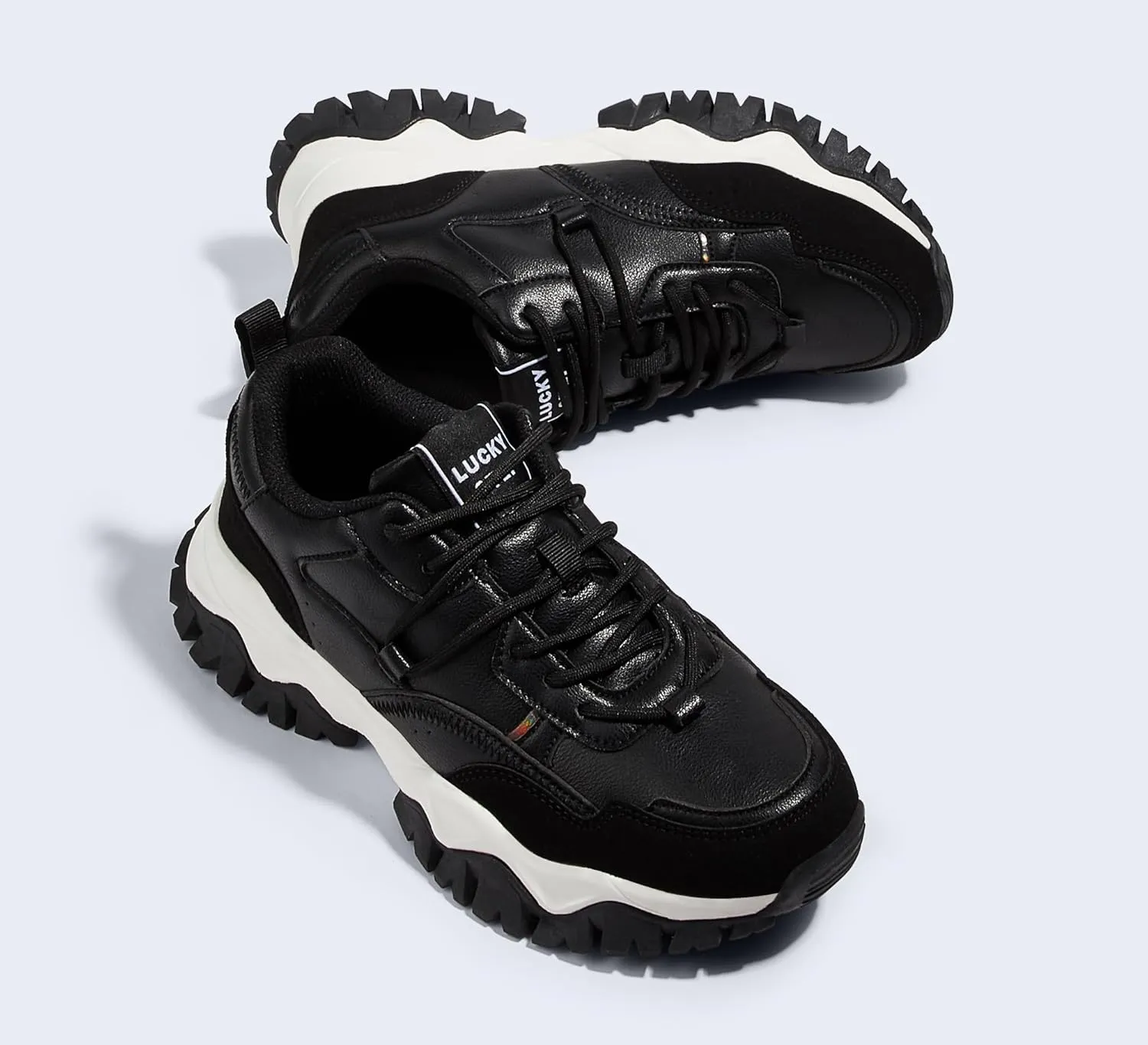 LUCKY STEP Women's Chunky Sneakers Fashion Platform Retro Tennis Casual Classic Cute Dad Anti-Slip Stylish Walking Sport Shoes