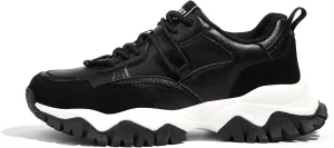 LUCKY STEP Women's Chunky Sneakers Fashion Platform Retro Tennis Casual Classic Cute Dad Anti-Slip Stylish Walking Sport Shoes
