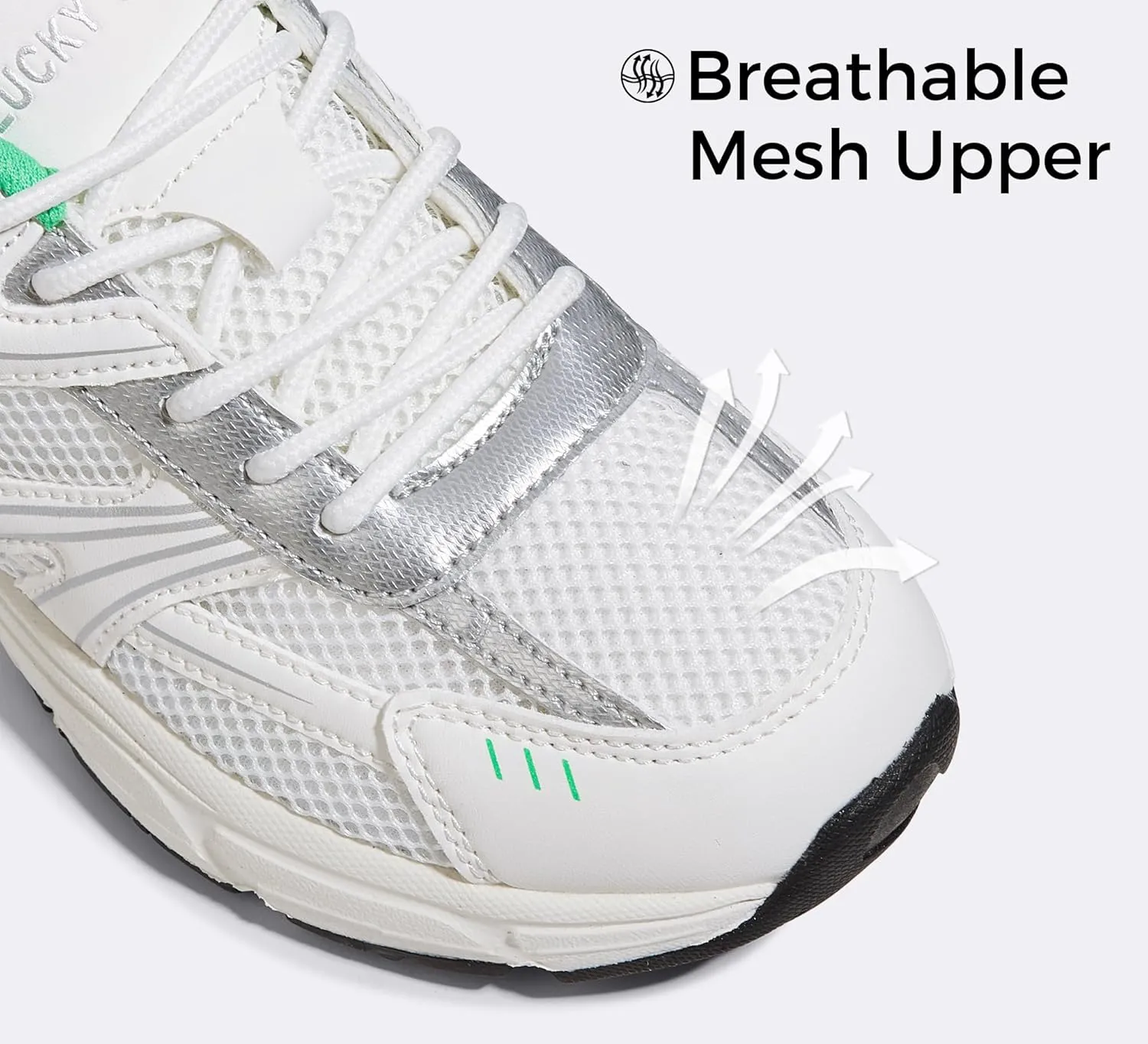 LUCKY STEP Women's Mesh Casual Fashion Sneakers Lace Up Lightweight Running Shoes Non Slip Breathable Chunky Shoes