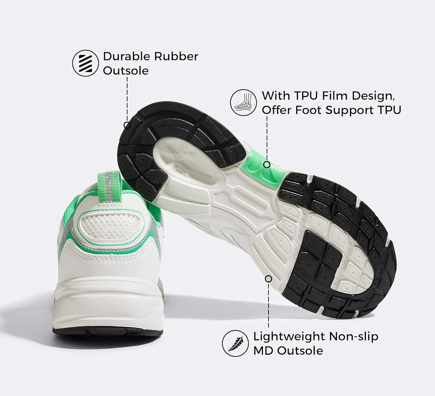 LUCKY STEP Women's Mesh Casual Fashion Sneakers Lace Up Lightweight Running Shoes Non Slip Breathable Chunky Shoes