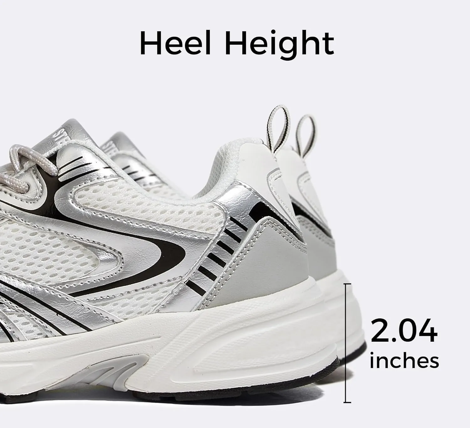 LUCKY STEP Women's Mesh Casual Fashion Sneakers Lace Up Lightweight Running Shoes Non Slip Breathable Chunky Shoes