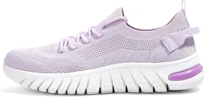 LUCKY STEP Women's Mesh Slip on Sneakers Lightweight Breathable Wide Width Walking Shoes Nursing Casual Gym Workout Tennis Footwear