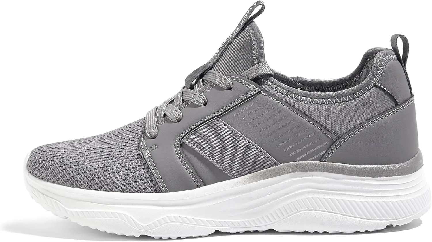 LUCKY STEP Women's Mesh Slip On Walking Shoes Platform Tennis Running Sneakers Breathable Lightweight Training Workout Athletic Gym Footwear