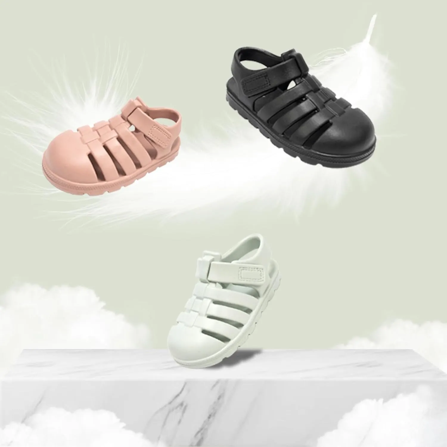 Luffymomo Unisex-Child Closed-Toe Sandals Summer Sport Lightweight Sandal EVA Outdoor Water Shoes for Boys and Girls(Little Kid/Toddler)