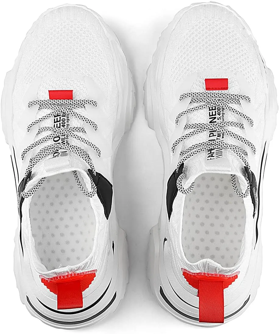 MATRUPLE Mens Fashion Sneakers High Top Casual Shoes Athletic Walking Mesh Comfortable Sports Shoe