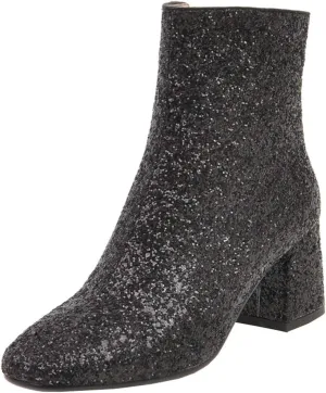 MAVMAX Women's Sequin Glitter Ankle Boots Chunky Heels Sparkly Booties
