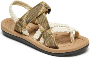 MEGNYA Comfortable Womens Hiking Sandals, Flip Flop Walking Sandals with Arch Support, Athletic Sandals with Hook and Loop Straps for Beach Vacation Adventure