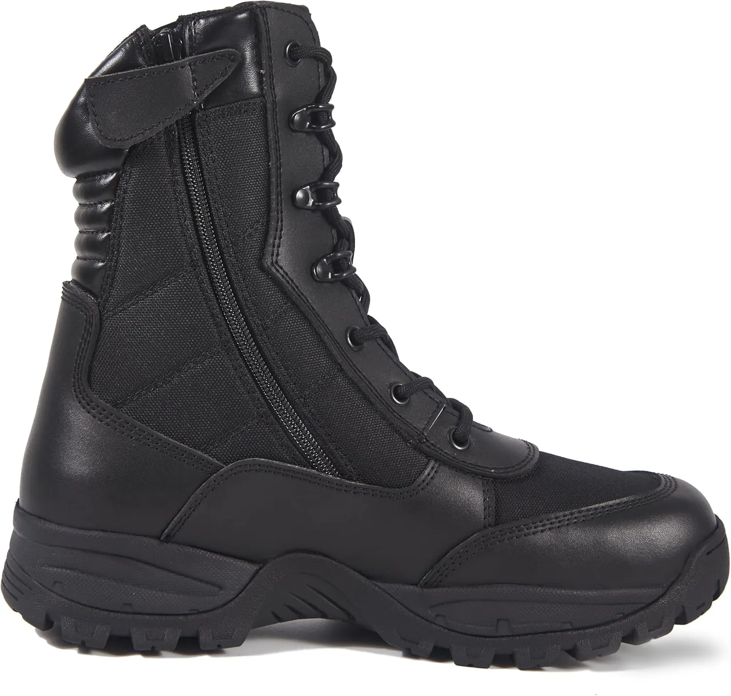 Men's 8 Inches Military Tactical Work Boots Side Zipper Lightweight Army Combat Boots Durable Outdoor Work Boots Desert Boots