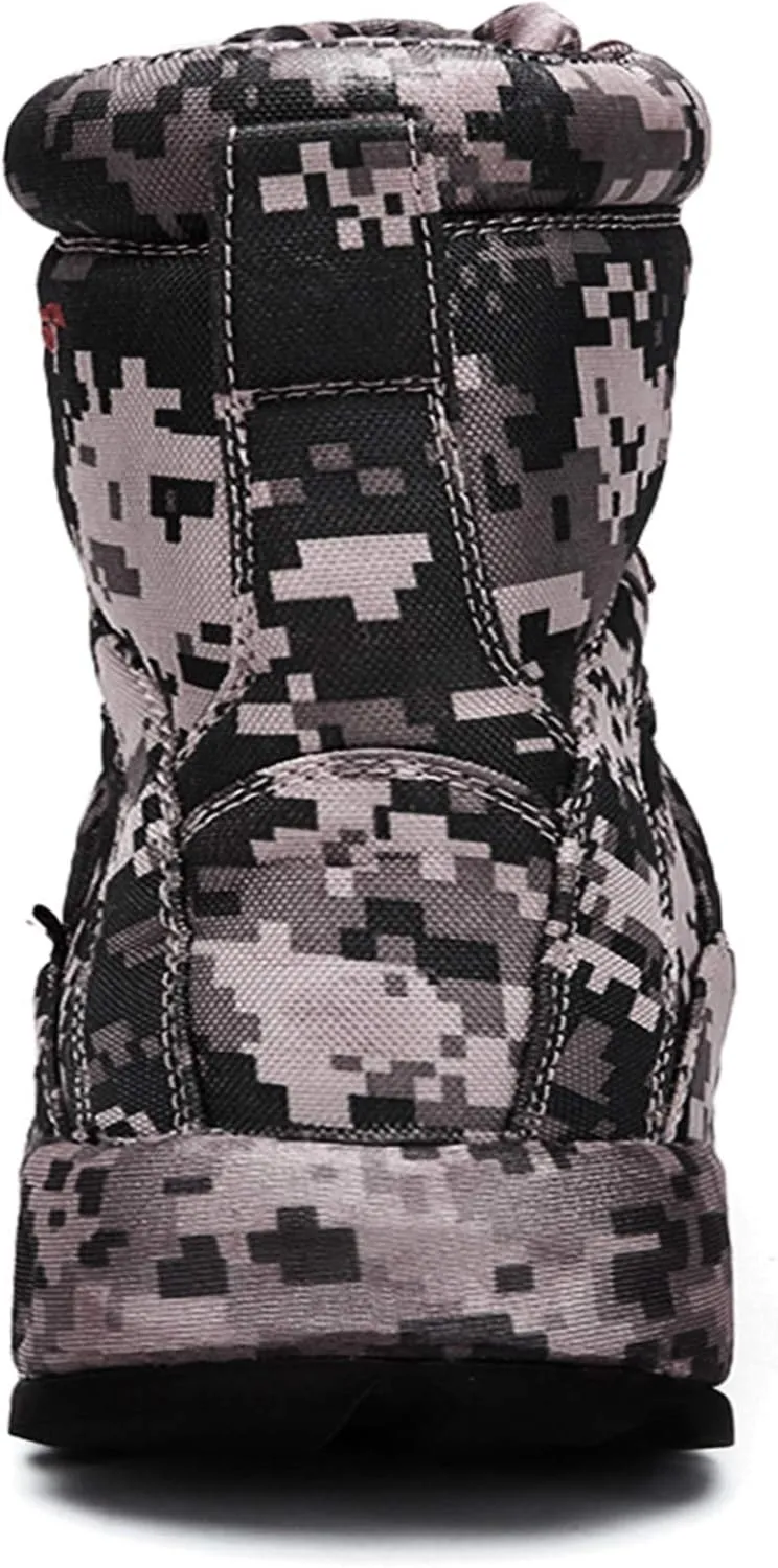 Men's Camo Hunting-Boot Waterproof Hiking Boots Anti-Slip Lightweight Breathable Durable Outdoor Shoes High-Cut Fishing Climbing Working Trekking