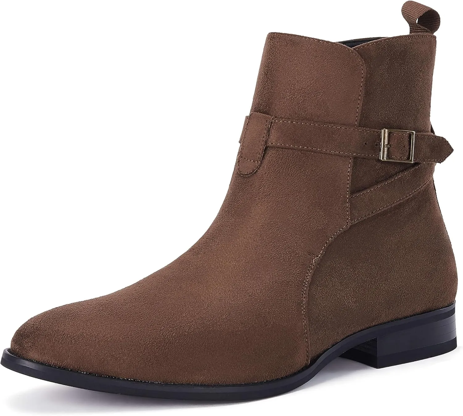 Mens Chelsea Boots Dress Shoes Buckle Strap Chukka Motorcycle Comfortable Walking Ankle Booties