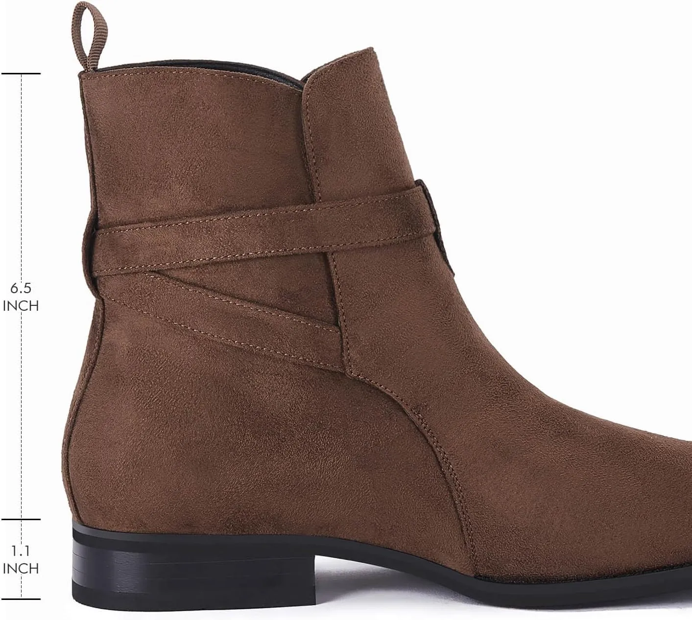 Mens Chelsea Boots Dress Shoes Buckle Strap Chukka Motorcycle Comfortable Walking Ankle Booties